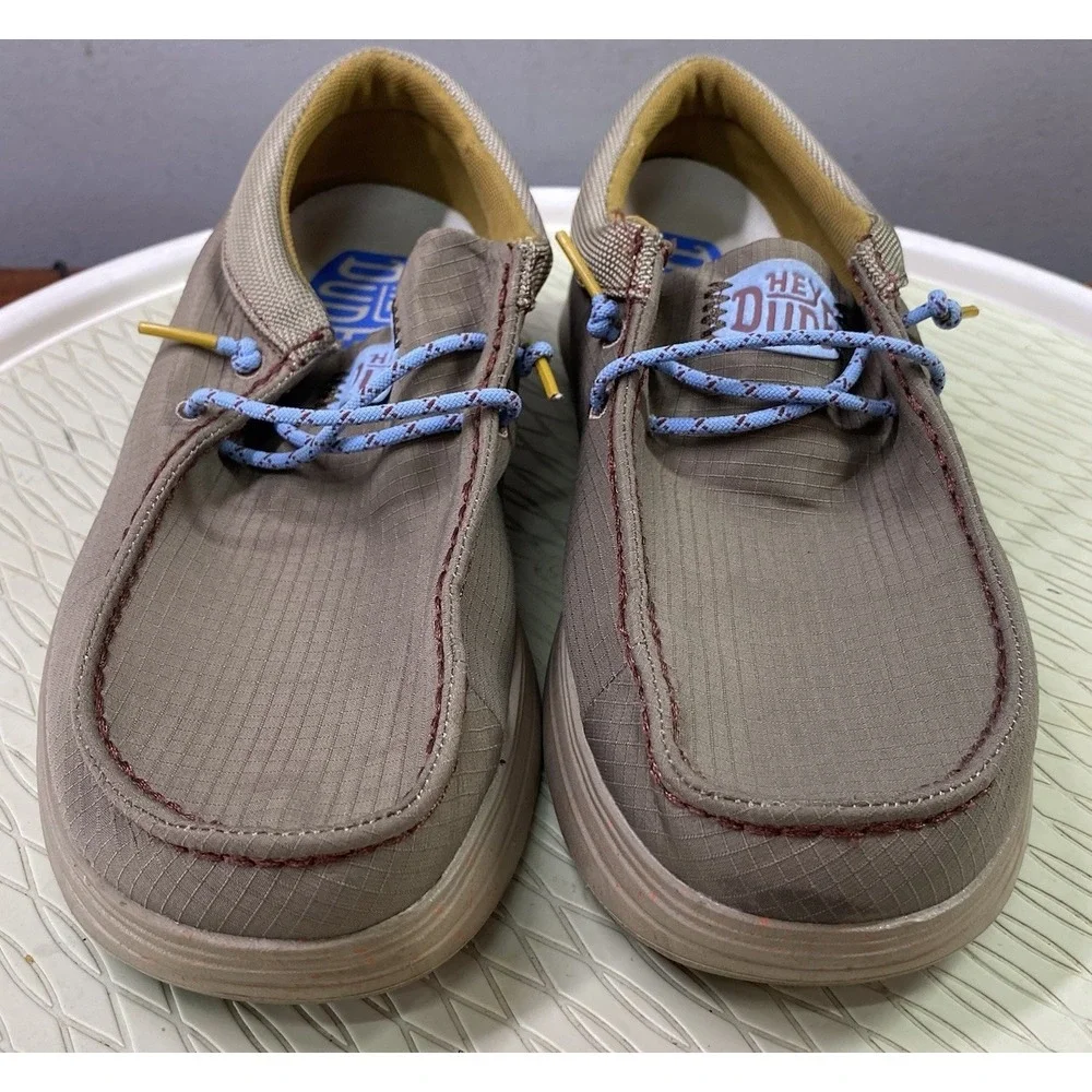 Hey Dude Mens Wally Comfy Hype Casual Shoes‎ Comfort Loafers Walnut Color 8